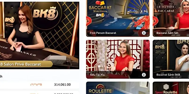 Sòng bạc BK8 - giải trí như bàn thật